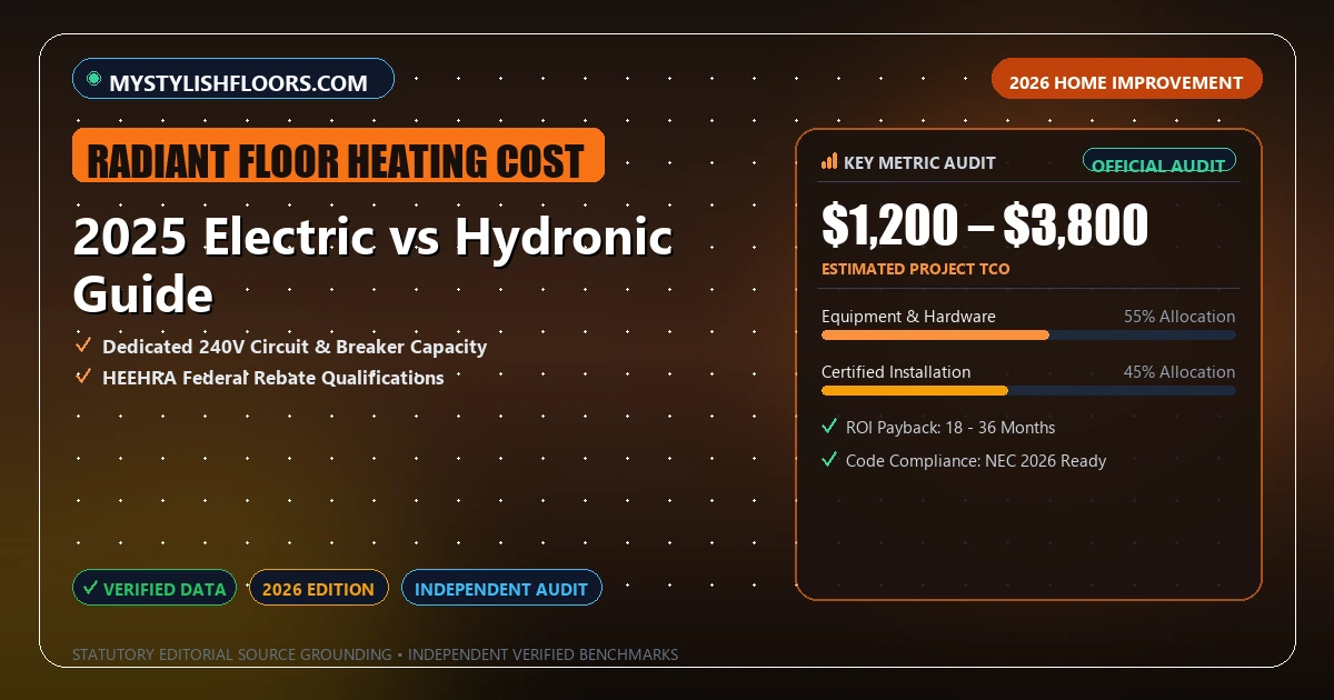2025 Electric vs Hydronic Guide - Analytical Guide and Verified Benchmarks (radiant floor heating cost)