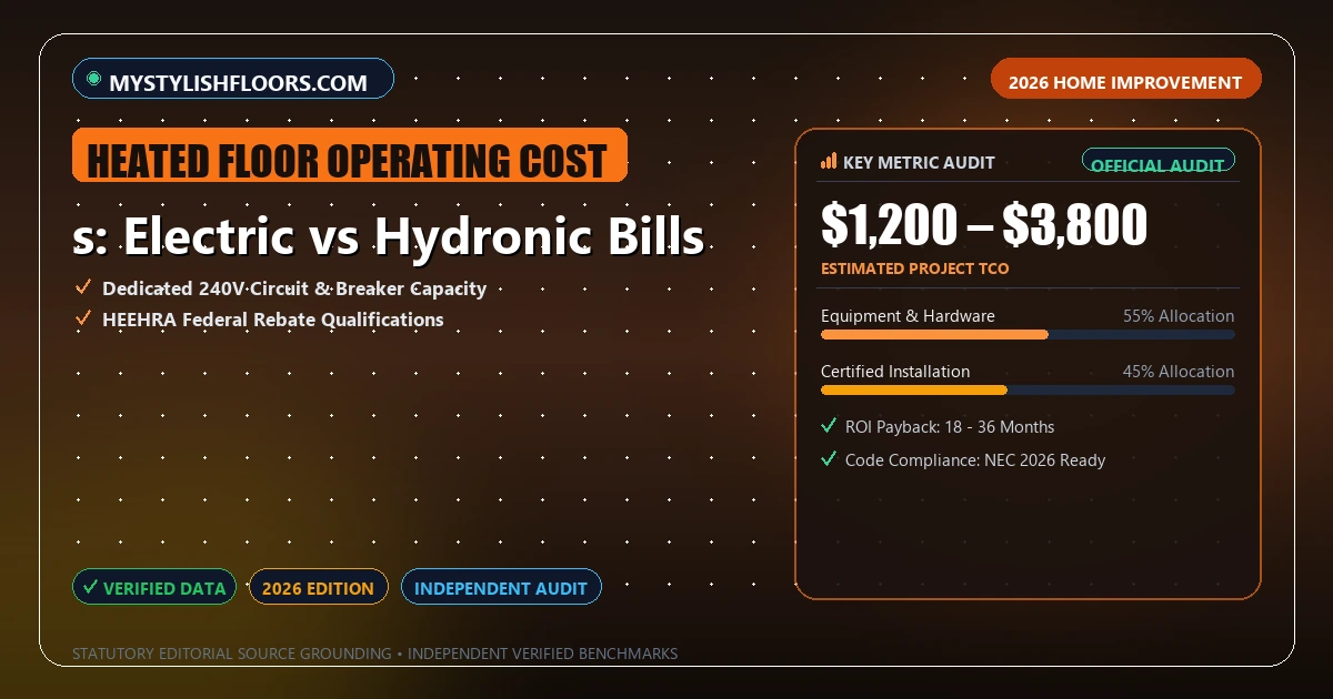 s: Electric vs Hydronic Bills - Analytical Guide and Verified Benchmarks (heated floor operating cost)