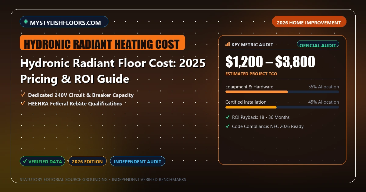 Hydronic Radiant Floor Cost: 2025 Pricing & ROI Guide - Analytical Guide and Verified Benchmarks (hydronic radiant heating cost)